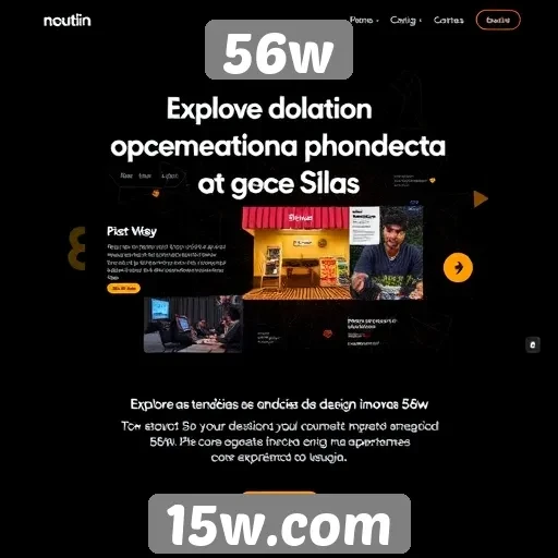 Tendências de design no site 56w